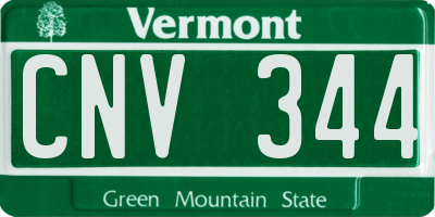 VT license plate CNV344