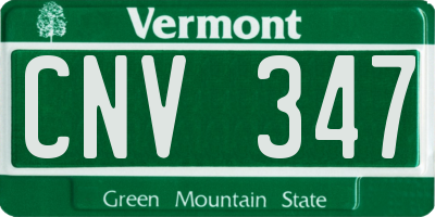 VT license plate CNV347
