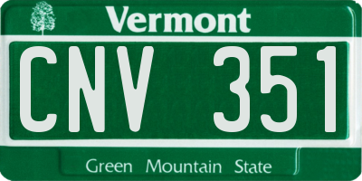 VT license plate CNV351