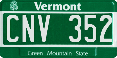VT license plate CNV352