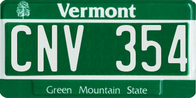 VT license plate CNV354