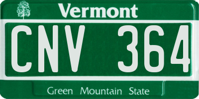 VT license plate CNV364