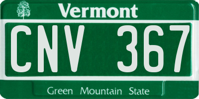VT license plate CNV367