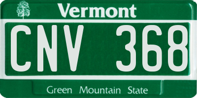 VT license plate CNV368