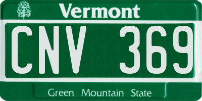 VT license plate CNV369