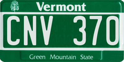 VT license plate CNV370