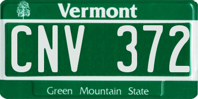 VT license plate CNV372