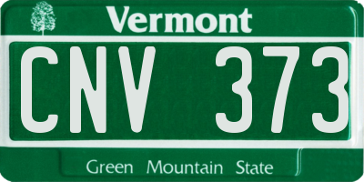 VT license plate CNV373