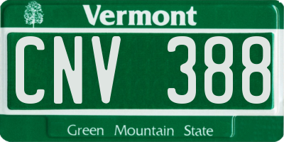 VT license plate CNV388