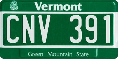 VT license plate CNV391