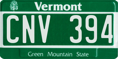 VT license plate CNV394