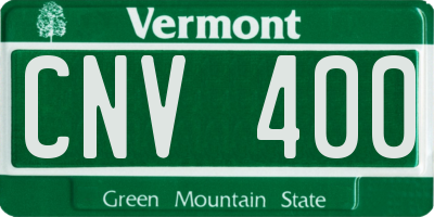 VT license plate CNV400