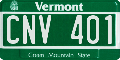 VT license plate CNV401