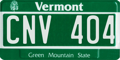 VT license plate CNV404