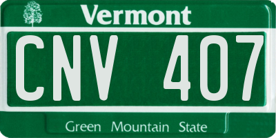 VT license plate CNV407