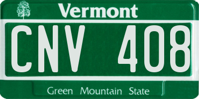 VT license plate CNV408