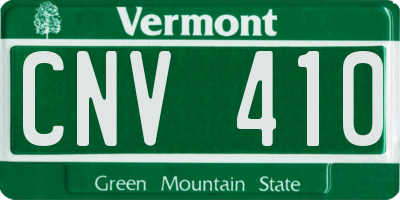 VT license plate CNV410