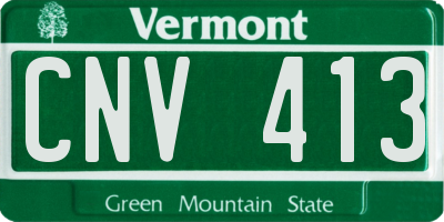 VT license plate CNV413