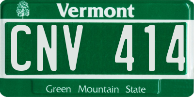 VT license plate CNV414