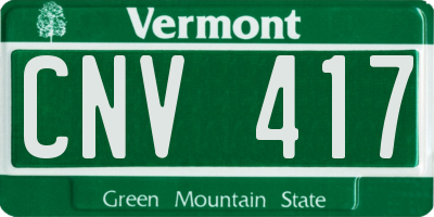 VT license plate CNV417
