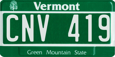 VT license plate CNV419