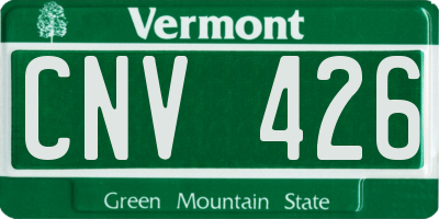 VT license plate CNV426