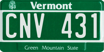 VT license plate CNV431