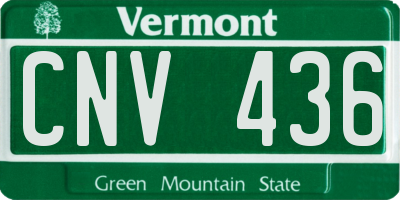 VT license plate CNV436