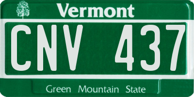 VT license plate CNV437