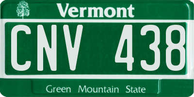 VT license plate CNV438