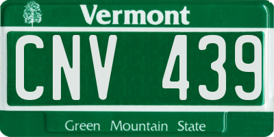 VT license plate CNV439