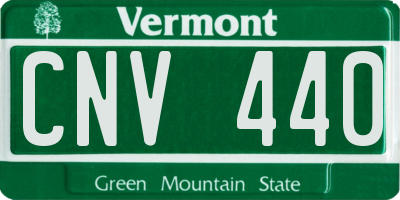 VT license plate CNV440