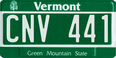 VT license plate CNV441