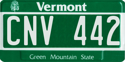 VT license plate CNV442