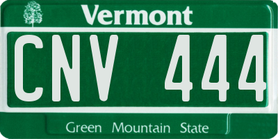 VT license plate CNV444