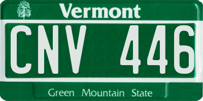 VT license plate CNV446
