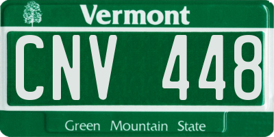 VT license plate CNV448