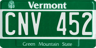 VT license plate CNV452