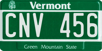 VT license plate CNV456