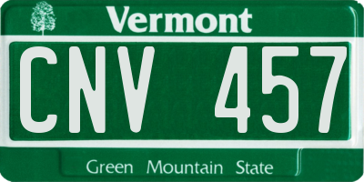 VT license plate CNV457