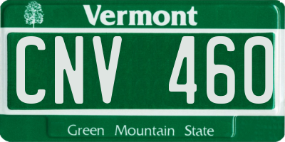 VT license plate CNV460