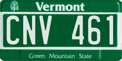 VT license plate CNV461