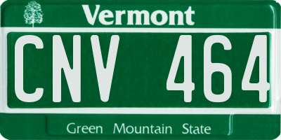 VT license plate CNV464