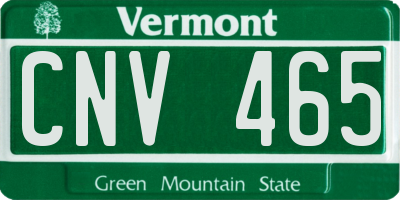 VT license plate CNV465