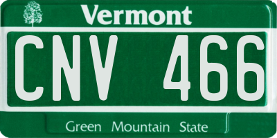VT license plate CNV466