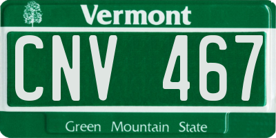 VT license plate CNV467