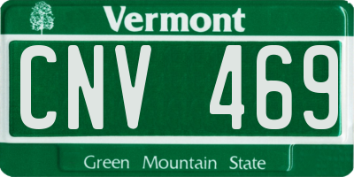 VT license plate CNV469
