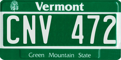 VT license plate CNV472