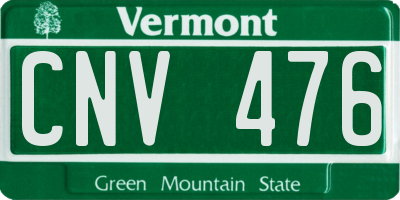 VT license plate CNV476