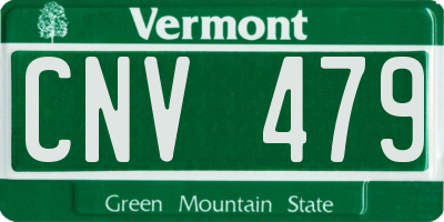 VT license plate CNV479